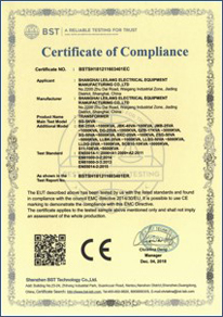Isolation transformer certificate
