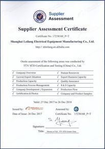 Isolation transformer certificate